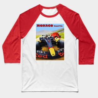 Monaco Grand Prix Auto Road Racing Print Baseball T-Shirt